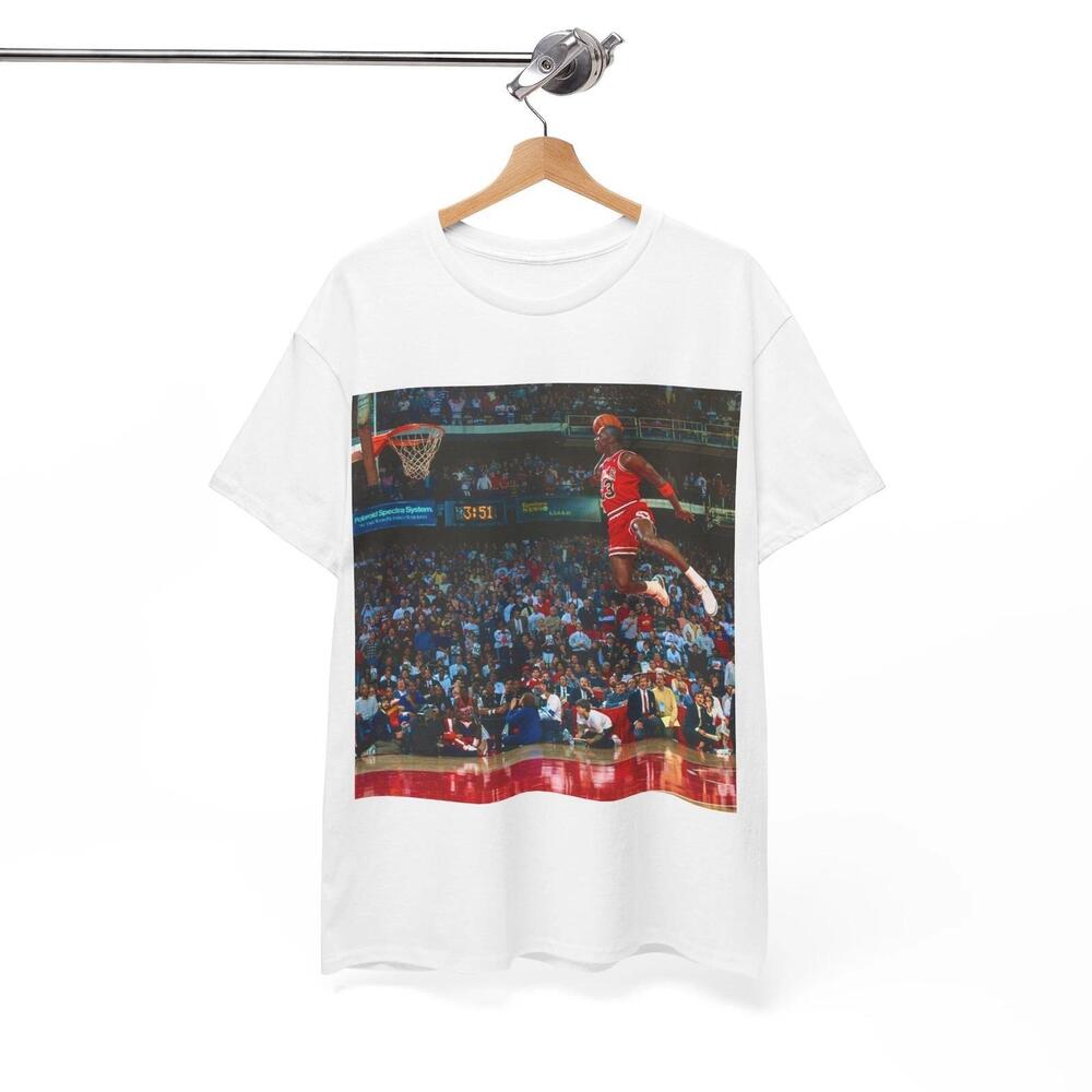Michael Jordan Tshirt Dunk Contest Retro Jordans Bulls Unisex Heavy Tee
